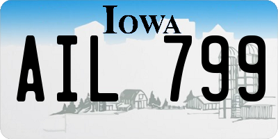 IA license plate AIL799