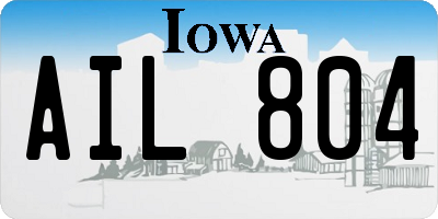 IA license plate AIL804