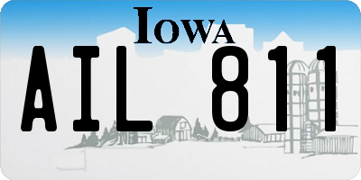 IA license plate AIL811