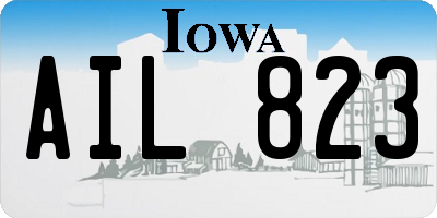 IA license plate AIL823
