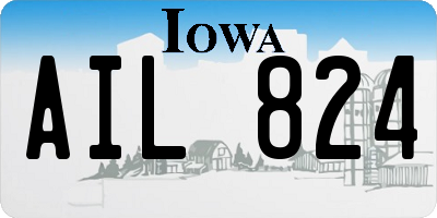 IA license plate AIL824