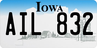 IA license plate AIL832