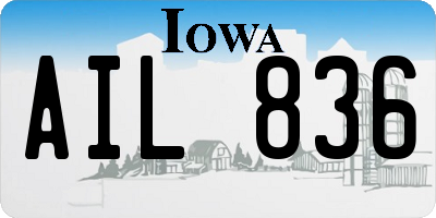 IA license plate AIL836