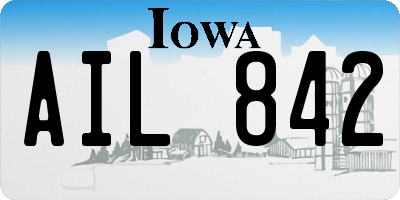 IA license plate AIL842