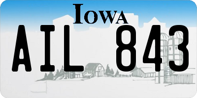 IA license plate AIL843