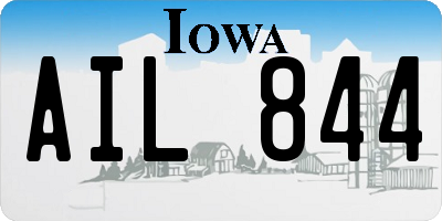 IA license plate AIL844