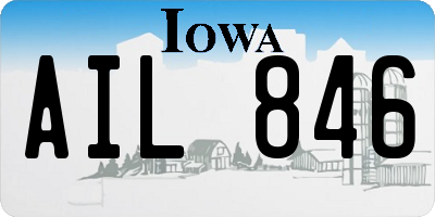 IA license plate AIL846