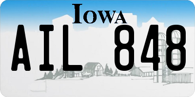 IA license plate AIL848