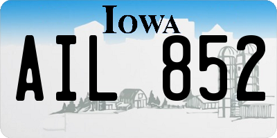 IA license plate AIL852