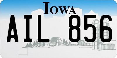 IA license plate AIL856