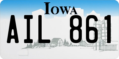 IA license plate AIL861