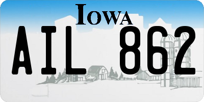 IA license plate AIL862