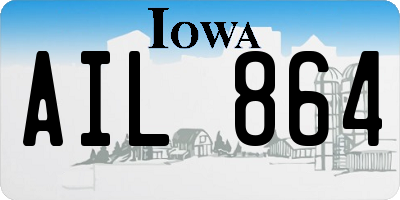 IA license plate AIL864