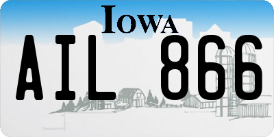 IA license plate AIL866