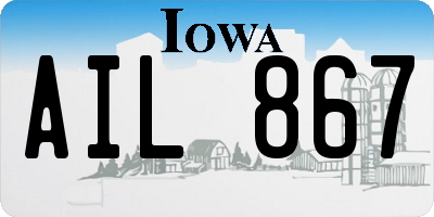 IA license plate AIL867