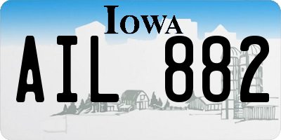 IA license plate AIL882