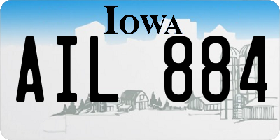 IA license plate AIL884