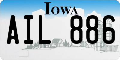 IA license plate AIL886