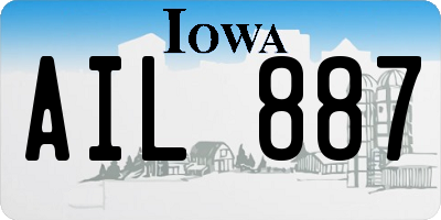 IA license plate AIL887