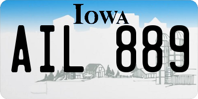IA license plate AIL889
