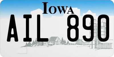 IA license plate AIL890