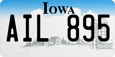 IA license plate AIL895