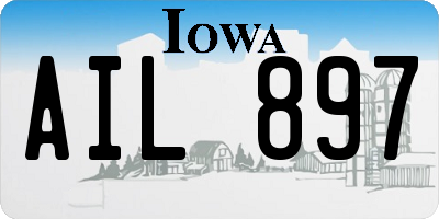 IA license plate AIL897