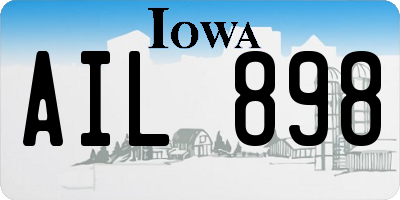 IA license plate AIL898