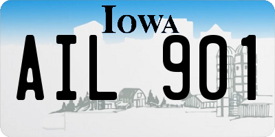 IA license plate AIL901