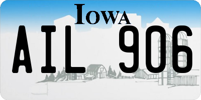 IA license plate AIL906
