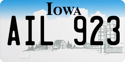 IA license plate AIL923