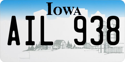 IA license plate AIL938