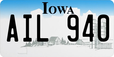 IA license plate AIL940