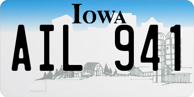 IA license plate AIL941