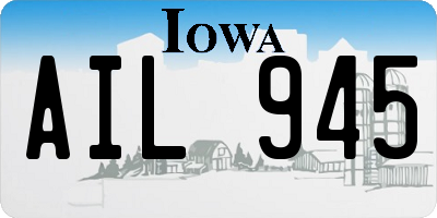 IA license plate AIL945