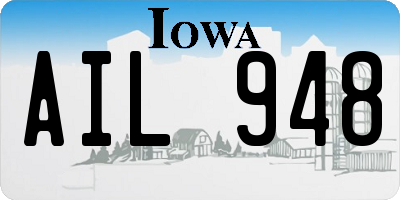 IA license plate AIL948