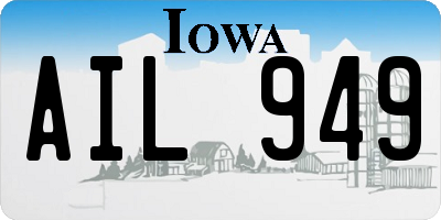 IA license plate AIL949