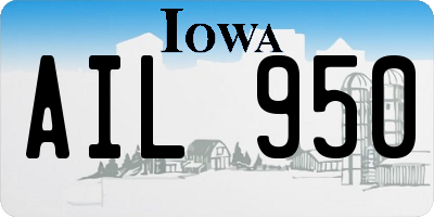 IA license plate AIL950