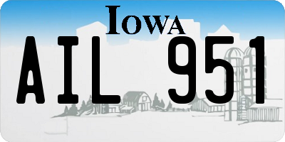 IA license plate AIL951