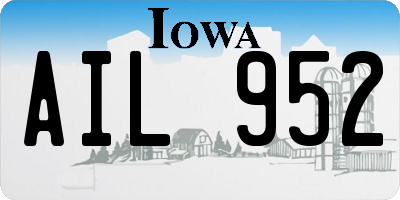 IA license plate AIL952