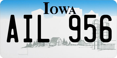IA license plate AIL956
