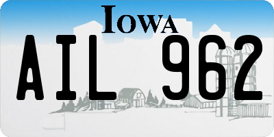 IA license plate AIL962