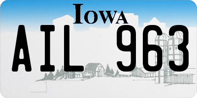 IA license plate AIL963