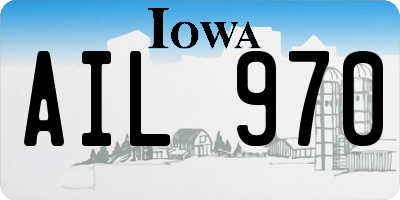 IA license plate AIL970