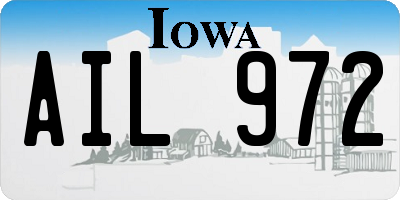 IA license plate AIL972