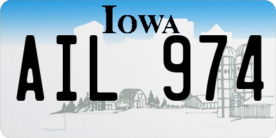 IA license plate AIL974