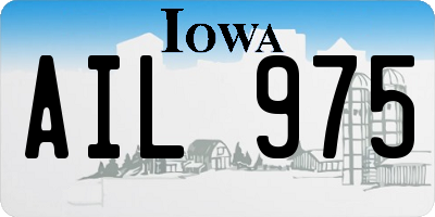 IA license plate AIL975