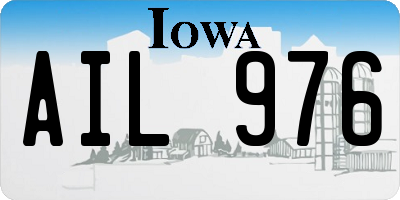 IA license plate AIL976