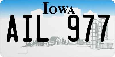 IA license plate AIL977