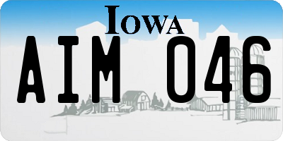 IA license plate AIM046